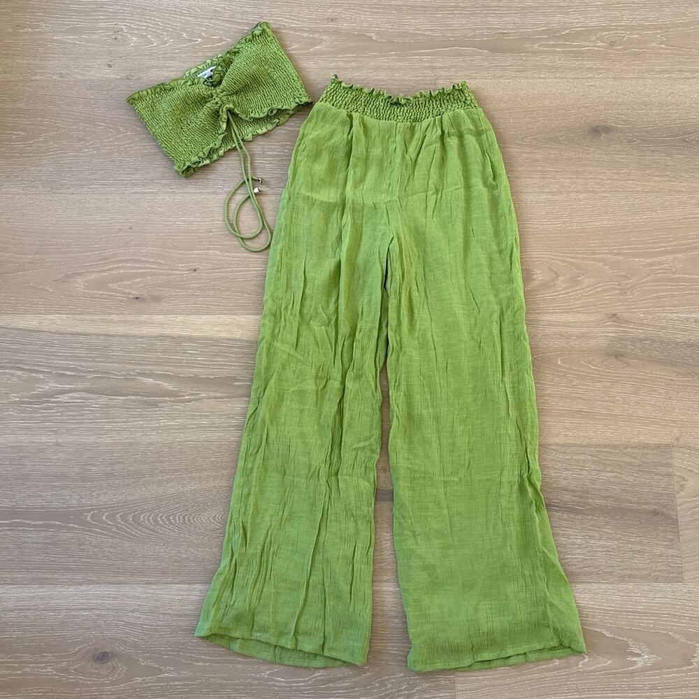 Fashion Nova Pants Set Vacation Time Size S Green